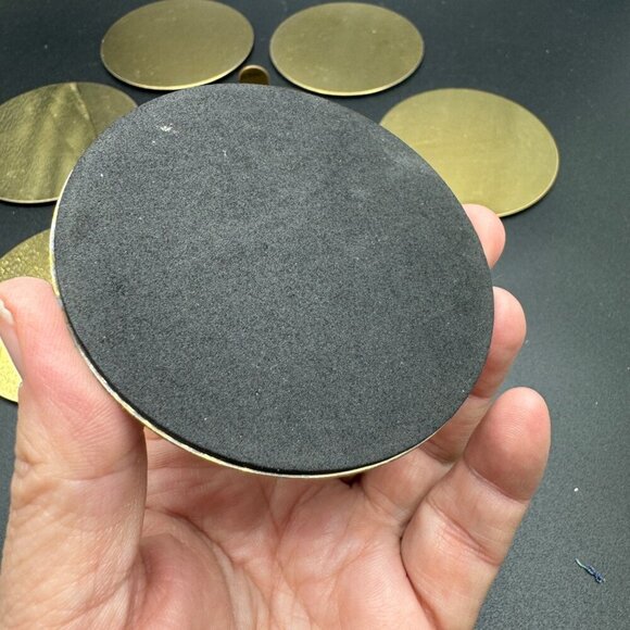 Stainless Steel Coasters Set of 6, Non Slip Eva Base, Gold Cup Coasters, Coaster - Picture 4 of 6